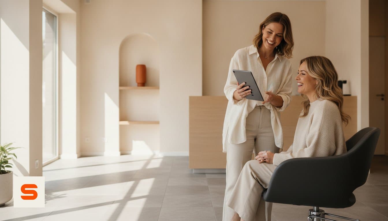 Digital loyalty card for hair salons replacing the paper stamp card