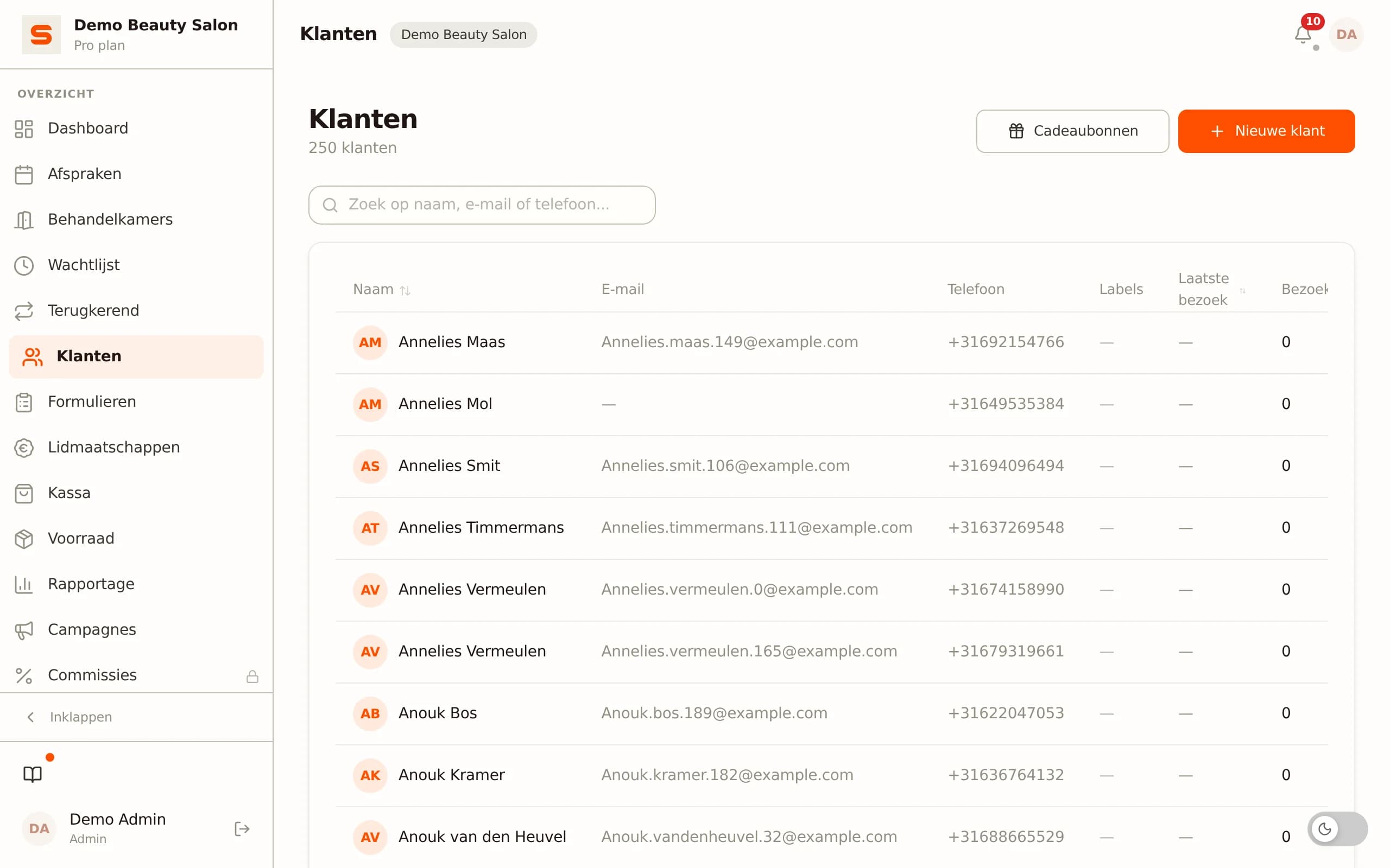 Klantdossiers in je eigen Salonnare database