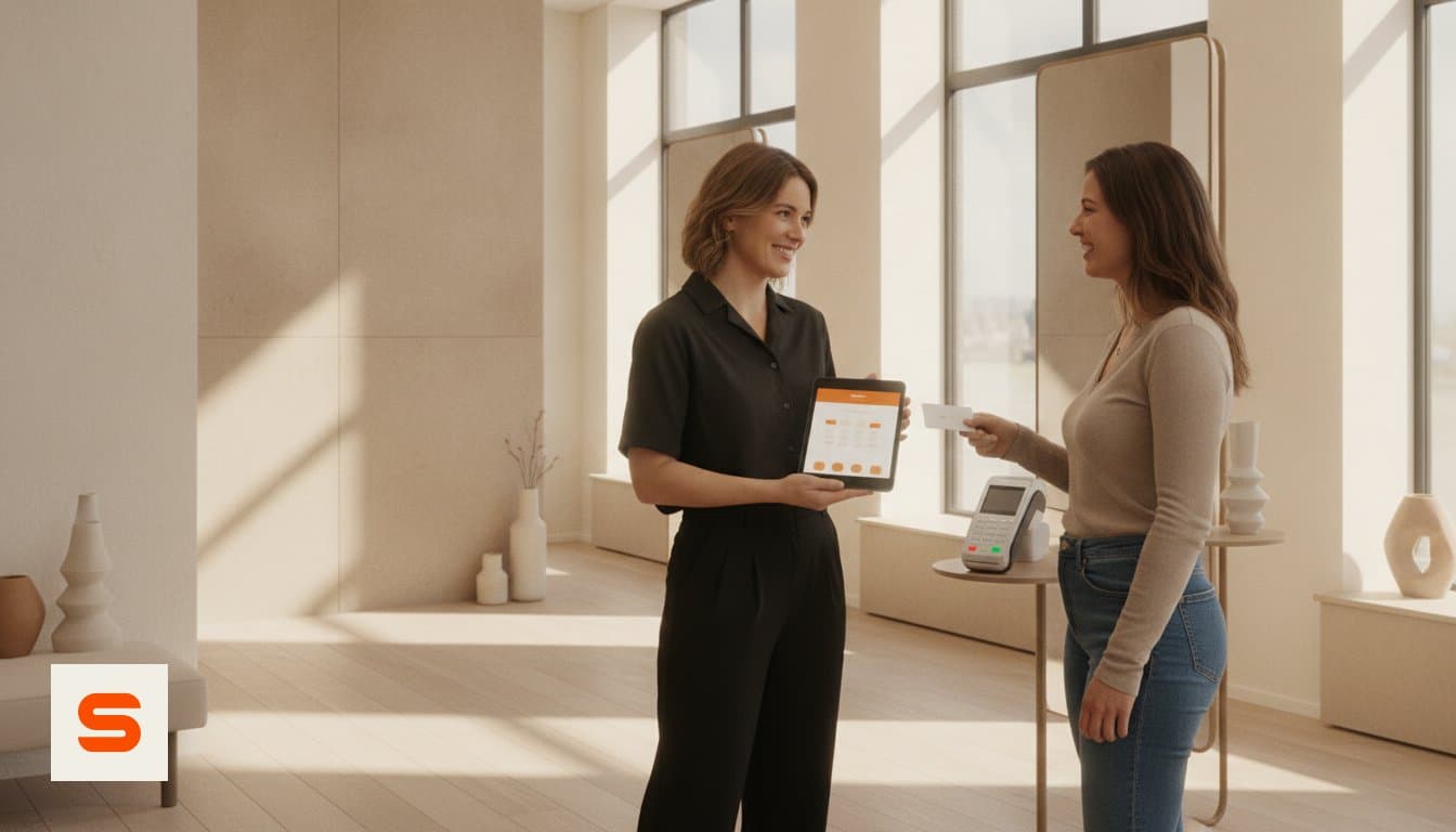 Behandeling in een salon die wordt afgerekend met een salon POS systeem