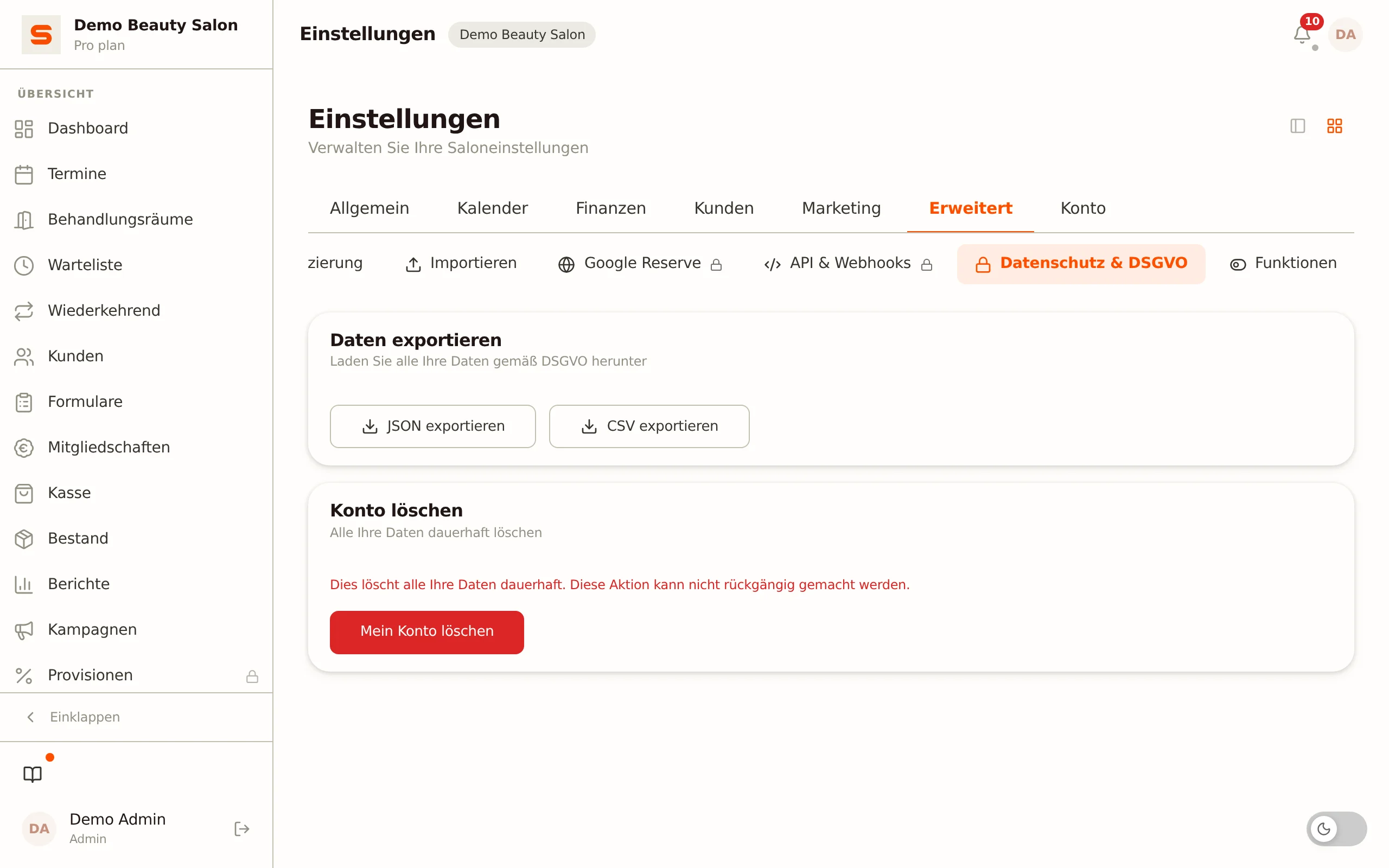Datenschutz- und DSGVO-Gesundheitsnotizen pro Fußpflegekunde