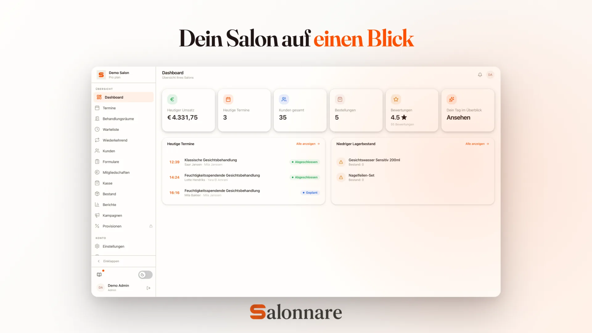 Behalte deinen Tag im Blick
