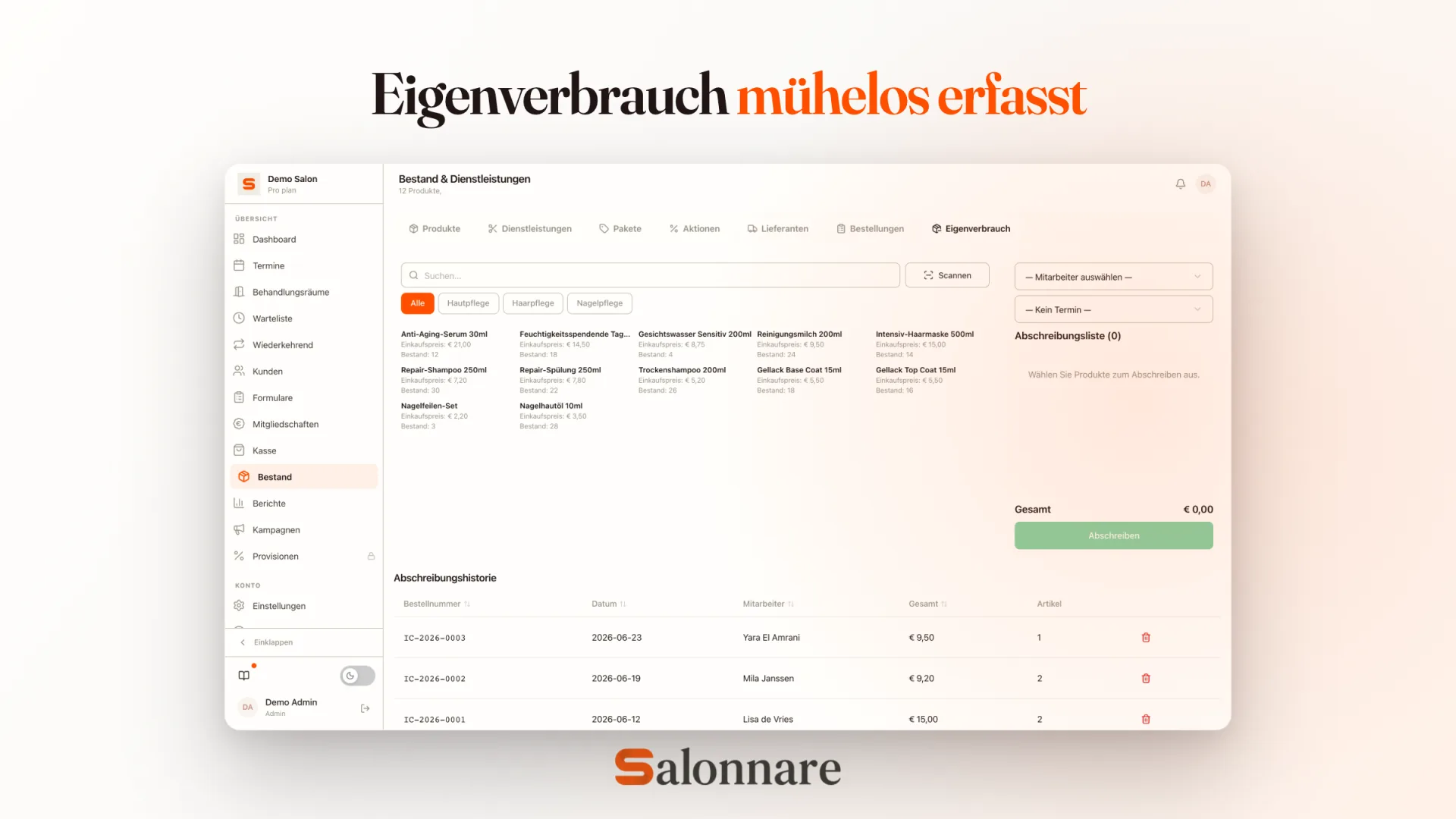 Eigenverbrauch erfasst