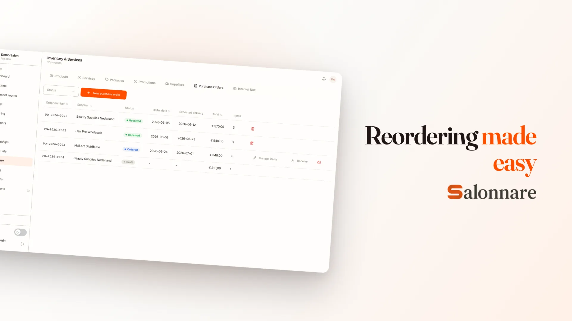 Purchase orders processed instantly