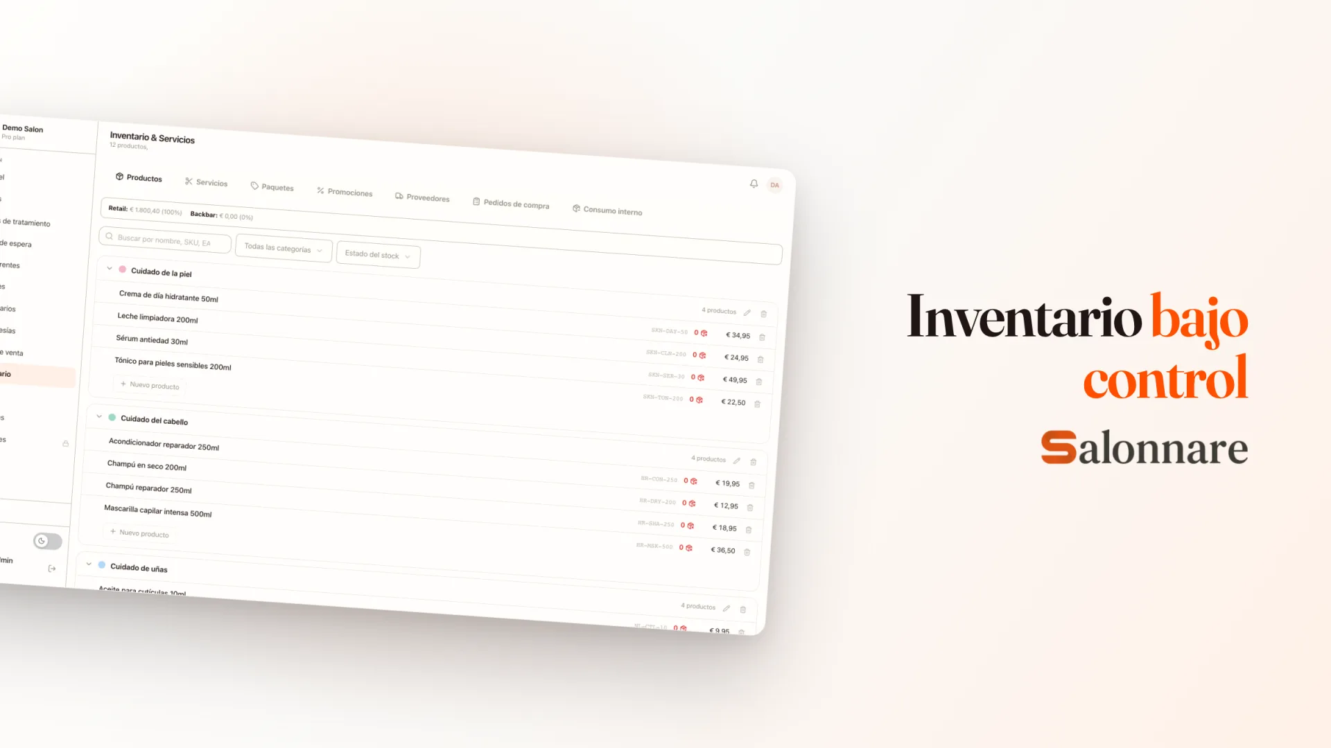 Inventario en tiempo real