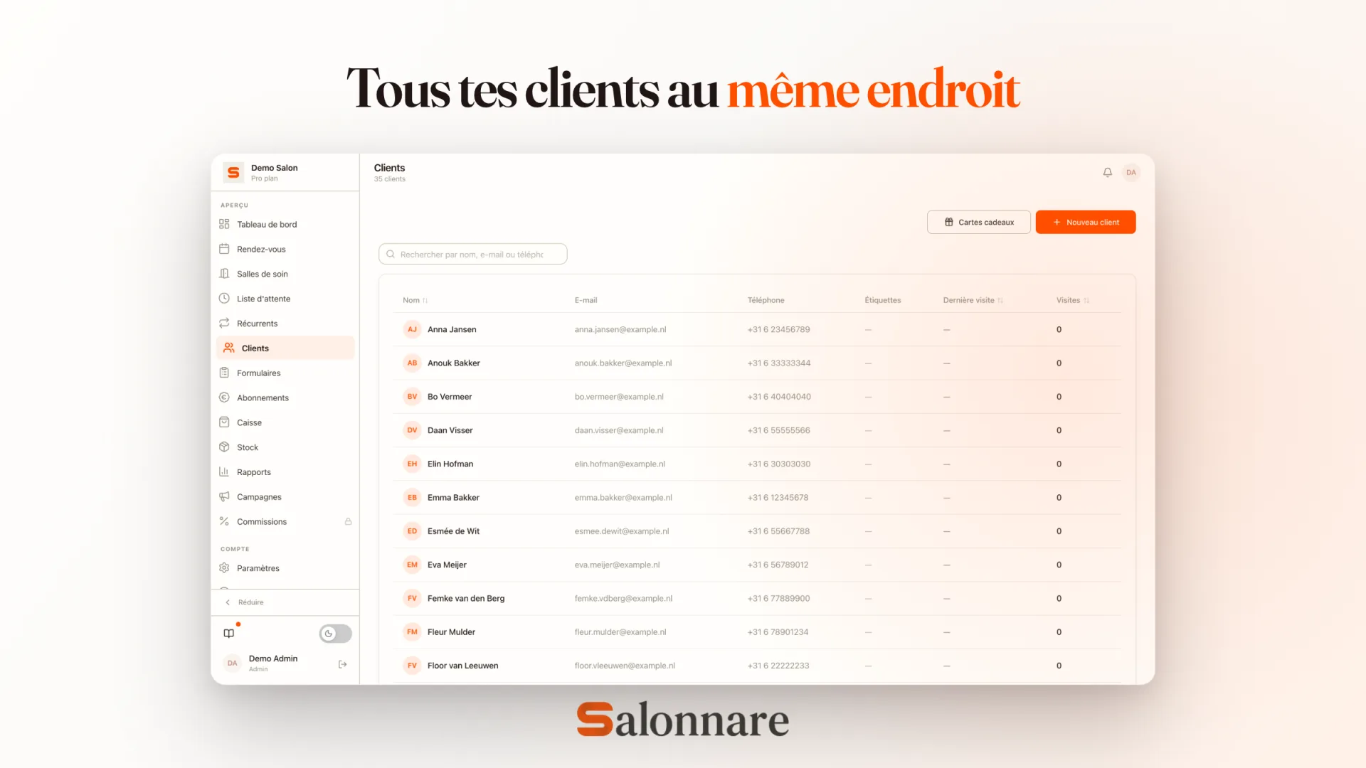 Tous vos clients au même endroit